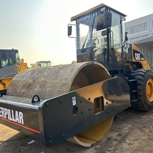 Rodillo Compactador de Neumáticos Caterpillar CS-683E, Rodillo de un Solo Tambor, Motor Diésel de 185 kW, Tambor de Acero Amarillo, Equipo de Construcción - Product Image 1