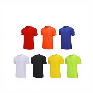T-shirt en jersey à manches courtes pour homme, style européen, avec logo imprimé personnalisé, séchage rapide, 100 % fibre de polyester, tissage uni - Product Image 2