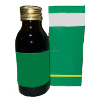 Bouteille ronde en verre NEO vide de 100 ml, bouteilles noires foncées avec boîte et étiquette verte, kit complet