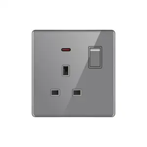 Mf Switched Socket With Usb Charger Socket-buy electrical supplies switch,1gang 3pins switched socket with neon+2usb