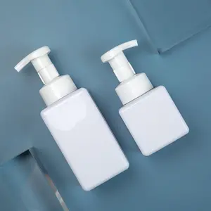 High end 250ml400ml branco PET plástico vazio imprensa espuma bomba cabeça garrafa personalizável