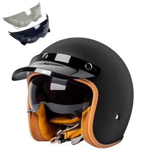 <span class=keywords><strong>Casco</strong></span> de motocicleta Retro Accesorios de motocicleta de campo traviesa <span class=keywords><strong>casco</strong></span> de motocicleta 3/4 <span class=keywords><strong>casco</strong></span> retro en invierno - Product Image 4