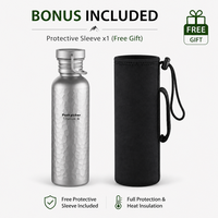 Bouteille d'eau sportive en titane pur pour l'extérieur, grande capacité, tasse portable en alliage de titane pour le cyclisme, le camping et les activités de groupe
