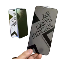 Couverture Complète Grand Arc Courbe Ag Mat Anti-espion Protecteur D'écran En Verre Trempé pour iPhone 11 Pro 12 14 Plus 16 Pro Max