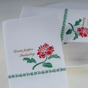 Wholesale Airlaid Napkins Linen Feel Guest Towels Disposable Cloth Like Party Paper Napkins