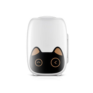Réfrigérateur noir chat Carton mignon 12v <span class=keywords><strong>Mini</strong></span> réfrigérateur 6l Portable voiture réfrigérateur cosmétique soins de la peau maquillage congélateur réfrigérateur pour la maison - Product Image 3