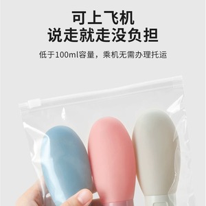 Senno 89ml Pe <b>Squeeze</b> <b>Bottle</b> Flip Top Portable Travel Size Shower Gel Lotion Container For Hand Sanitizer Shampoo - Product Image 5