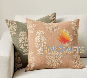 Hai Tone Màu Khối Mô Hình Thêu Trên 100% Bông Ném Gối Bìa, Tùy Chỉnh Thiết Kế Gillian Thêu Đệm Bìa/ - Product Image 1