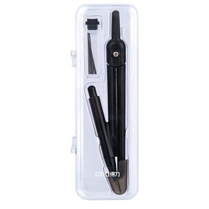 Deli 72152 Brújula de metal negro para el <span class=keywords><strong>examen</strong></span> de matemáticas para estudiantes con Mango antideslizante 192 piezas por juego de cartón - Product Image 1