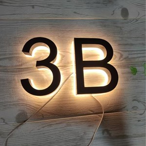 Personalizado al aire libre impermeable LED iluminado acrílico Metal <span class=keywords><strong>casa</strong></span> números signos hogar nombre figuras transformador hospitales - Product Image 2