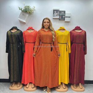 Vente directe usine – Nouvelle robe décontractée plissée pour femme grande taille, imprimé arabe du Moyen-Orient, coupe-vent extensible dans les quatre sens - Product Image 5