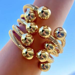 Thời Trang Twist Mở C-Hình Dạng Dripping Vòng Đeo Tay Quyến Rũ Đồng 18K Vàng 925 Bạc Mạ Đồ Trang Sức Sang Trọng Bangles <span class=keywords><strong>Set</strong></span> Phụ Nữ - Product Image 1