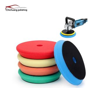 Tampon de polissage en éponge <span class=keywords><strong>blanche</strong></span> pour un polissage en une seule étape et une coupe légère, adapté aux polisseuses à double <span class=keywords><strong>action</strong></span> et rotatives, entretien automobile - Product Image 2