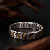 Bracelet en bois plaqué or style punk DODO DEER, personnalisable avec logo, étanche, hybride, pour cadeau d'anniversaire homme