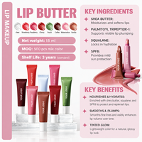Nouvel Arrivage – Baume à Lèvres Hydratant Végétalien en Gros, Tube Compressible Scintillant à Marque Privée, Gloss Nourrissant Végétalien