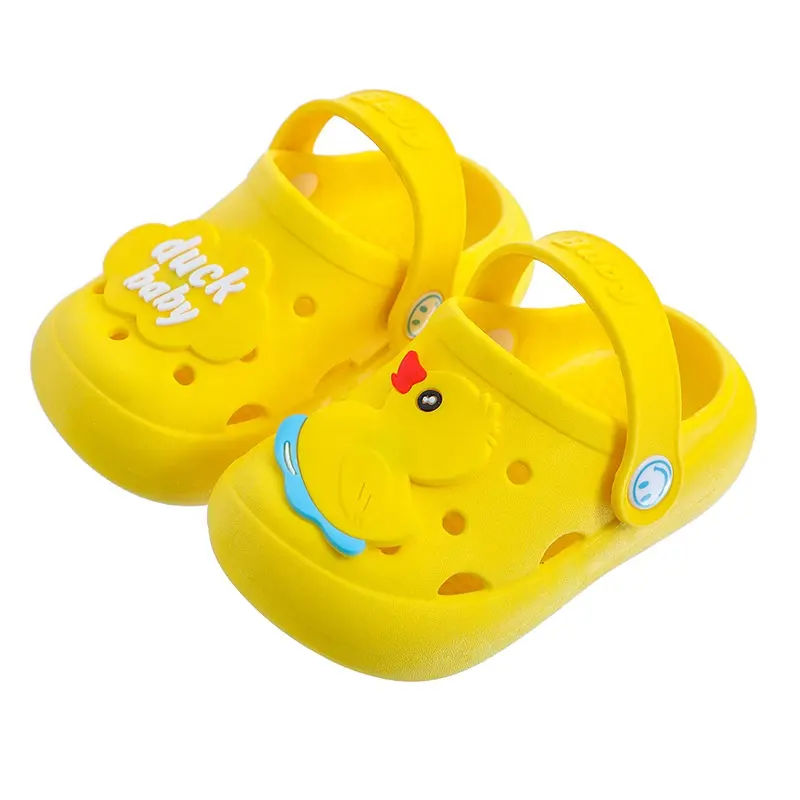 Summer Children Slippers Indoor Anti-skid Domestic Cartoon Baby PVC Soft Bottom Sandals Clogs Shoes