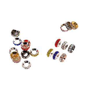 Металлические круглые бусины со стразами, золотые латунные бусины для баскетбола, для изготовления украшений - Product Image 5