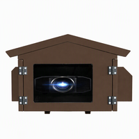 Boîtier de projecteur extérieur en tôle sur mesure, résistant aux intempéries et à température contrôlée, pour spectacle de projection