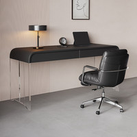 Bureau flottant compact pour la maison, idéal pour petits appartements, chambre, bureau d'étude, coiffeuse, avec rangement intégré, style luxe léger, en bois