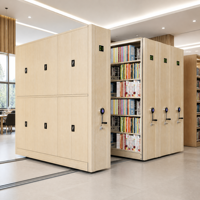 Scaffalature Mobili in Metallo ad Alta Densità Certificate CE, Sistema di Archiviazione Compatto su Ruote per Ufficio e Scuola