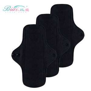 Almohadilla sanitaria de algodón puro orgánico reutilizable superabsorbente de 4 capas, toalla higiénica lavable <span class=keywords><strong>para</strong></span> <span class=keywords><strong>piel</strong></span> <span class=keywords><strong>sensible</strong></span> - Product Image 1