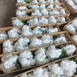 Flores Decorativas para Boda L-728, Nuevo Diseño, 3 Cabezas de Hortensia, Tela Floral, Hortensias Blancas como la Nieve, Flores Artificiales para Boda - Product Image 3