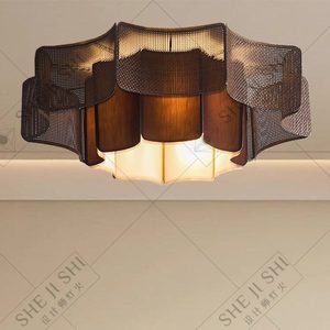 Chinese Style Chandelier Round E27 Six-Head LED <b>Light</b> For <b>Dining</b> Room Living Room Home Decor - Product Image 5