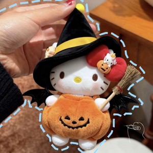 ตุ๊กตาการ์ตูนน่ารักชุดฮาโลวีนที่กำหนดเองจี้กระเป๋าคิตตี้ KT พวงกุญแจฟักทองแมวกระเป๋าหนังสือใส่ของขวัญผ้าฝ้าย PP - Product Image 1