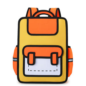 Hot Selling große Kapazität wasserdichte Multi-Pocket Oxford Schult asche Custom ized Fashion 2D Zeichnung Anime Comic Cartoon Rucksack - Product Image 6