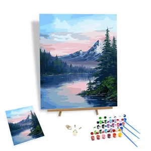Landscape Painting by Numbers for Adults Without Frame Acrylic Paint Diy Oil Picture Coloring by Numbers Art