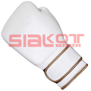 Gant de boîte en cuir blanc, professionnel de haute qualité, personnalisé avec logo de marque pour le client - Product Image 4