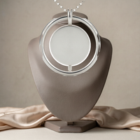 Collier personnalisé en acier inoxydable, collier rotatif rond avec nom ou logo personnalisé, bijoux de mode