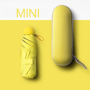 <b>5</b> Folding Mini Capsule Umbrella with Straight Design Manual Opening Business <b>Gift</b> for Adults - Product Image 5