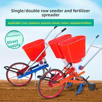 Semoir multifonctionnel pour soja, maïs, blé, arachide, millet, sésame, à entraînement par chaîne, type poussé à la main, garantie 4 ans