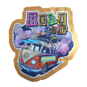 Tùy Chỉnh Mới Khác Nhau Hình Dạng Hài Hước Dày Mylar 3.5G Holographic Vòng Tròn Hộp Sọ Hình Nhựa Mylar Chết Cắt Túi Với Dây Kéo - Product Image 5