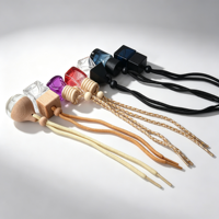 Flacon diffuseur en verre vide de 10 ml à dégradé de couleurs, avec bouchon à vis et corde de suspension, pour désodorisant de voiture