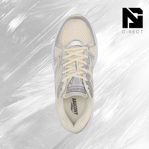 Saucony Wmns Grid Ride Millennium 'Cream Silver' Zapatillas deportivas transpirables con cordones de malla para mujer - Product Image 3