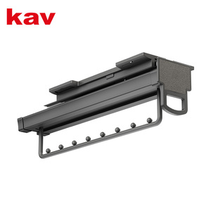 Top Mounted Sliding Aluminum Alloy Ceiling Mount Clothes Hanger <strong>Pull</strong>-out Detachable Design Space Saving <strong>Wardrobe</strong> Organizer <strong>Rail</strong> - Product Image 5