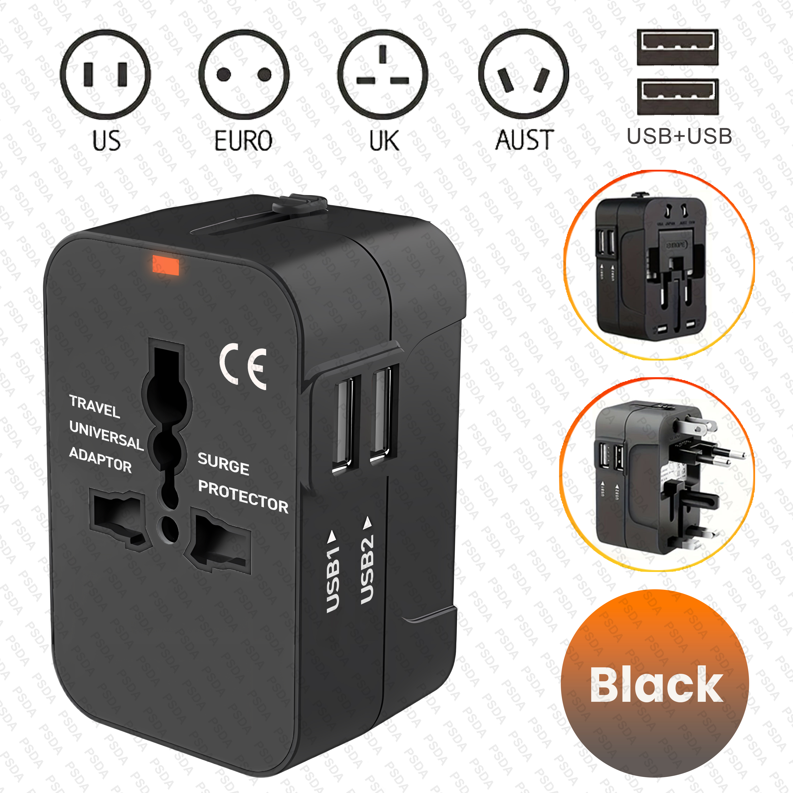 Noir -UNICH006B (2USB)