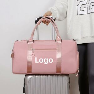 Sac de sport de voyage personnalisé en gros, sac de sport de gym, sac de yoga, sac de voyage pour la nuit, sac de week-end, sac à bandoulière avec compartiment pour chaussures humides - Product Image 2