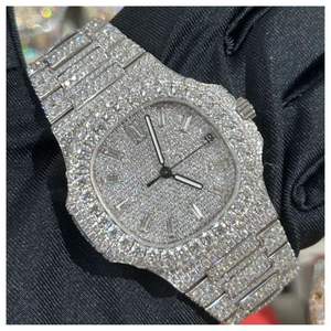 Montre automatique mécanique de sport de luxe en acier inoxydable de haute qualité avec cadran à aiguilles, alarme, design Hip Hop et moissanite - Product Image 6