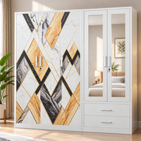 Nouvelle Armoire de Chambre Robuste et Durable en Métal, Meuble de Rangement, Organisateur de Placard, Armoire de Rangement, Meuble Almari, Montage Facile