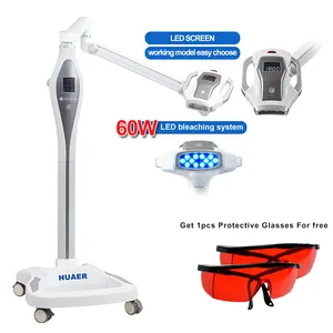 Máquina de branqueamento dental móvel portátil, acelerador de laser com lâmpada LED azul 60w, máquina profissional de branqueamento dental