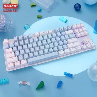 Haute qualité OKW132 ABS mécanique échangeable à chaud 87 touches USB type-c clavier de jeu filaire avec rétro-éclairage rvb