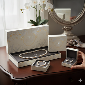 Boîte à bijoux <span class=keywords><strong>rigide</strong></span> de style antique en papier pour l'emballage de bijoux de luxe et d'objets précieux, avec doublure en velours et insert. - Product Image 6