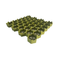 Grille de pavage en plastique HDPE moderne NETE - Noir Vert EasySet pour pelouse, gravier, allée et parking, pavés perméables pour terrassement