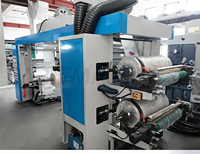 Machine d'impression flexographique pour films plastiques en polyéthylène 4 couleurs, sacs d'emballage et sacs en papier