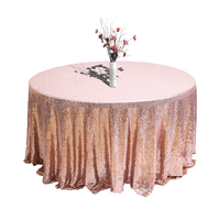Nappe à paillettes 150/180cm ronde scintillante drapée nappes couverture de table superposition pour mariage fête d'anniversaire bébé douche nuptiale