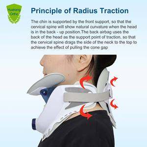 Attelle de cou réglable de dispositif de soulagement de la douleur de Traction orthopédique portative avec l'équipement de physiothérapie de collier cervical - Product Image 3