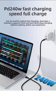 Câble Thunderbolt 5 80Gbps 16K/60Hz avec une bande passante allant jusqu'à 120Gbps et une charge de 240W, compatible avec USB4, <span class=keywords><strong>USB3</strong></span> et USB-C - Product Image 3